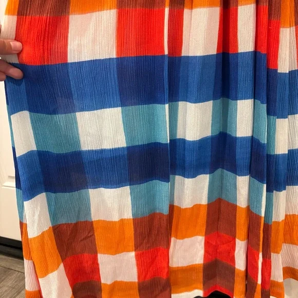 NWOT Mara Hoffman Swim Katinka Weave Colorful Plaid Maximalist Maxi Dress Sz S - Picture 8 of 15
